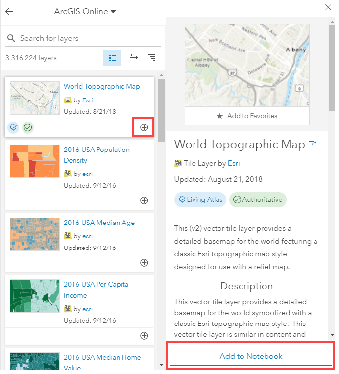 Schaltfläche "Add to Notebook" Schaltfläche "Add to Notebook"