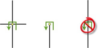 Nur bei Kreuzungen und Sackgassen zulässig Nur bei Kreuzungen und Sackgassen zulässig