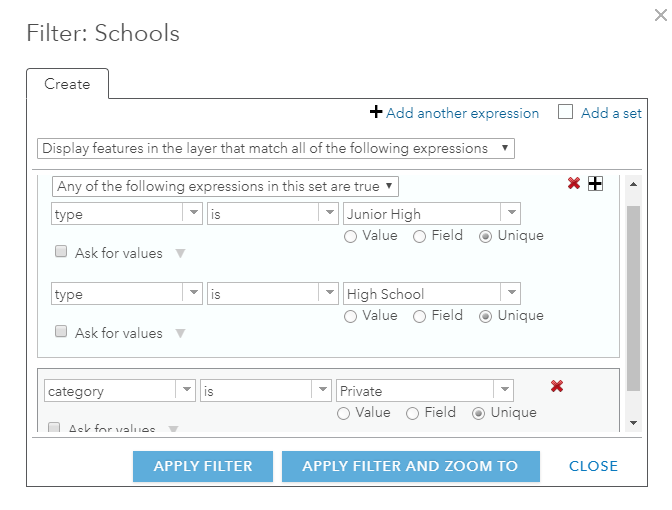 Beispiel für einen Filter Beispiel für einen Filter