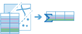 Workflow-Diagramm des Werkzeugs "Attribute zusammenfassen" Workflow-Diagramm des Werkzeugs "Attribute zusammenfassen"