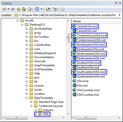 Der Ordner "MapTemplates" Der Ordner "MapTemplates"