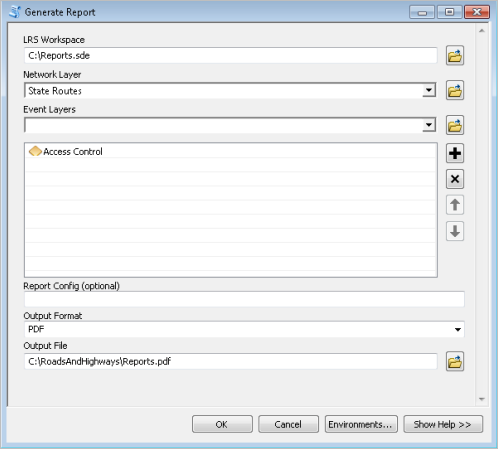 Running the Generate Report tool Running the Generate Report tool